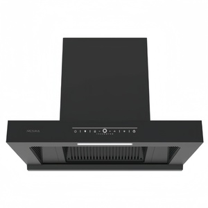 Hotte aspirante moderne noire ARCTURUS avec boutons multifonctions et éclairage LED pour la cuisine quotidienne familiale - Product Image 2