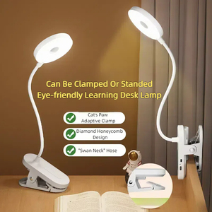 <span class=keywords><strong>Lampe</strong></span> de lecture rechargeable à clip LED avec 3 niveaux de luminosité réglables, <span class=keywords><strong>lampe</strong></span> de table portable pour la maison et le bureau - Product Image 5