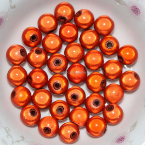 Cuentas de forma redonda milagrosa de ilusión 3D acrílica de 16MM, cuentas espaciadoras sueltas de colores arcoíris para la fabricación de joyas - Product Image 1