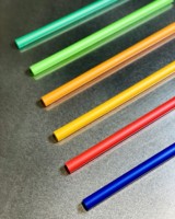 Pailles jetables PLA écologiques longues de type végétal avec paille droite de couleur Composable dans les tailles 6mm 8mm 10mm 12mm