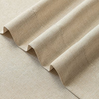 Tela de Cortina Transparente con Aspecto de Lino 100% Poliéster, Color Verde Salvia, Tela para Cortinas con Filtro de Luz, Venta al por Mayor