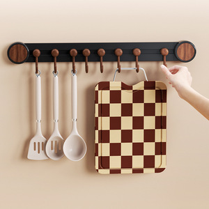 Suction Cup Kitchen <b>Hooks</b> Wall Mounted Storage Rack Rectangle Punch Free Adhesive <b>Hook</b> For Spatula Spoon Holder - Product Image 2