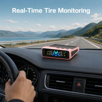 Système de surveillance de la pression des pneus sans fil TPMS S13 à capteur externe pour voiture de tourisme, rose pêche, marque distributeur