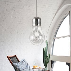 Lampes suspendues créatives en verre grande <span class=keywords><strong>ampoule</strong></span> Vintage métal grande lampe suspendue Bar café Restaurant chambre intérieure - Product Image 4