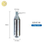 Cartouche de CO2 haute pression Mosquito Quick Clear 8g avec filetage 3/8 UNF