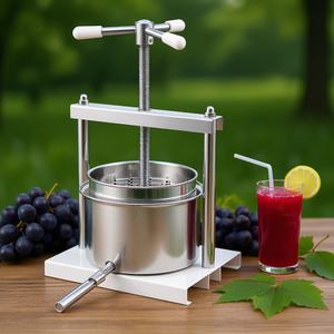 Prensa manual de acero inoxidable para vino de frutas, extractor de jugo de 5L para elaboración de vino - Product Image 2