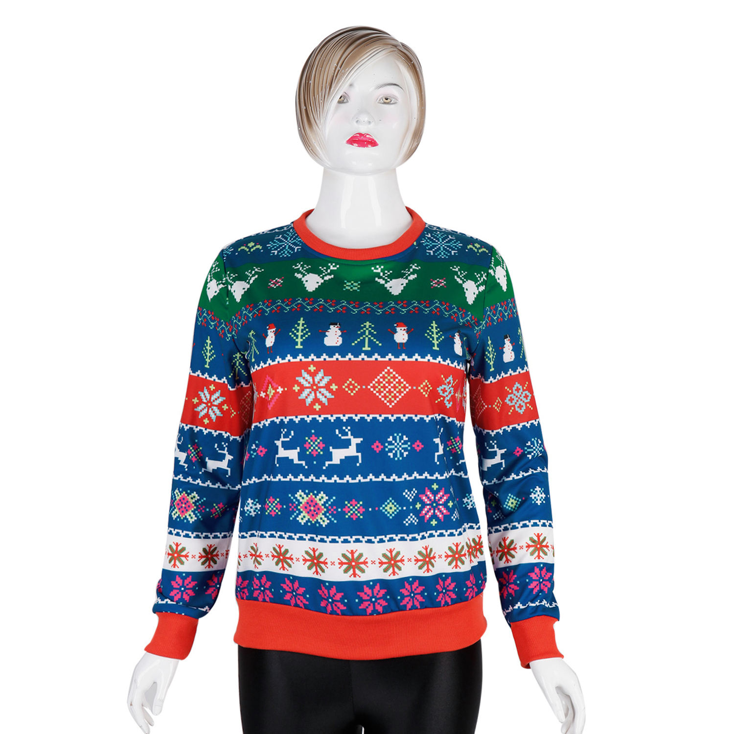 Christmas Element Pattern Sweater