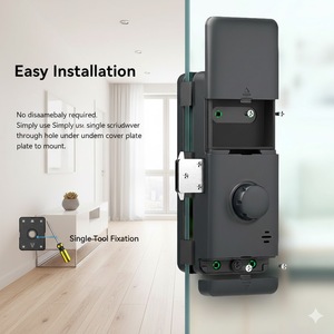 กันน้ำทูย่าสมาร์ทล็อคประตูกระจกไร้กุญแจรหัสผ่านลายนิ้วมือการ์ดกุญแจกลไก 5in-<span class=keywords><strong>1</strong></span> สมาร์ทล็อค<span class=keywords><strong>สำหรับ</strong></span><span class=keywords><strong>ป</strong></span>ระตูกระจกไร้กรอบ - Product Image 5