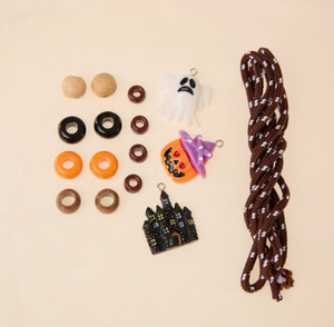 Collier pour animaux de compagnie en perles pastel pour Halloween, avec nœud décoratif, accessoire de déguisement mignon et réglable pour chats et petits chiens - Product Image 6
