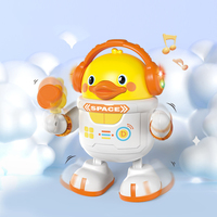 Jouet pour enfants : Canard musical, lumineux, dansant, à bascule - Canard spatial électrique dansant