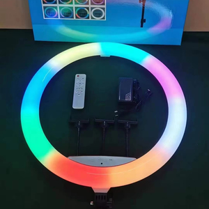 Fournisseur d'usine Anneau lumineux LED multicolore RVB 22 "avec support de téléphone, fille, jeune femme, télécommande de téléphone portable - Product Image 2