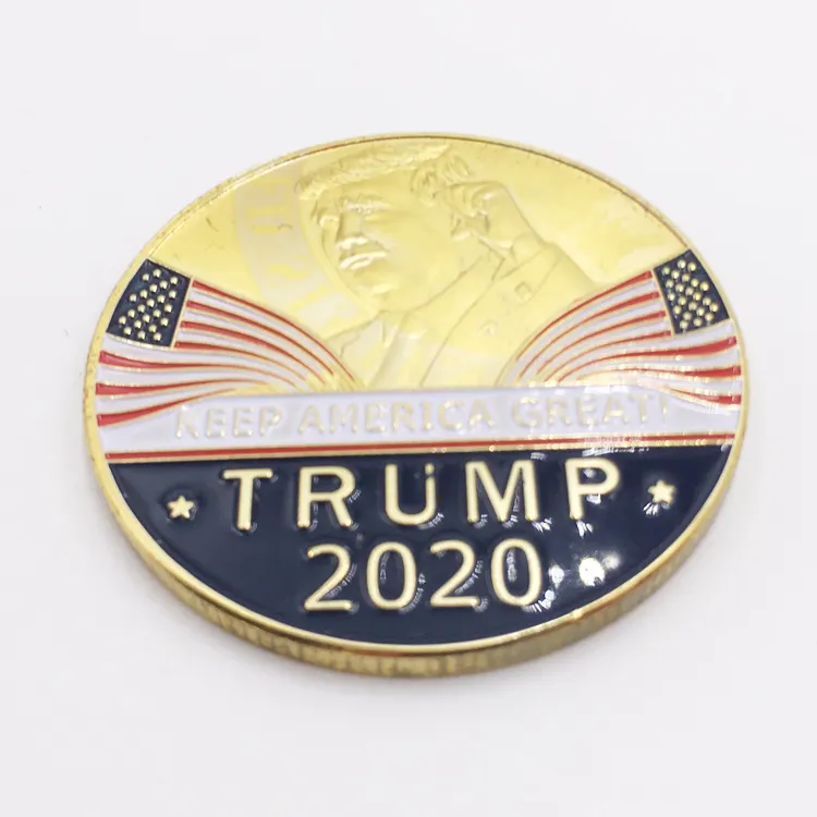 उच्च गुणवत्ता कस्टम 3D अमेरिकी राष्ट्रपति ट्रम्प <span class=keywords><strong>उज्ज्वल</strong></span> सोने खत्म रस्सी बढ़त चुनौती सिक्का/सैन्य सिक्का कोई न्यूनतम