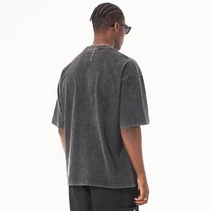 T-shirt imprimé vintage lavable à l'acide personnalisable 100% coton coupe ample à manches courtes surdimensionné t-shirt vierge ODM/OEM - Product Image 2