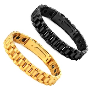 Pulsera de Cadena de Eslabones de Acero Inoxidable Ajustable Rápida, Impermeable, Inalterable al Color, Estilo Punk para Hombre, Joyería Impermeable - Product Image 2