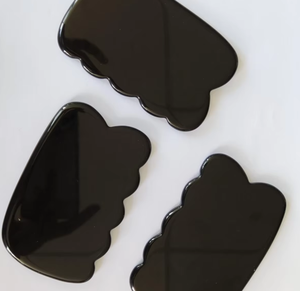 home use beauty tools natural <b>Black</b> Obsidian Gua Sha <b>Board</b> for face - Product Image 5