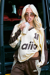 Custom V-hals katoenen oversized lange mouw voetbal retro sport basic hockey rugby originele college T-shirts jersey tops - Product Image 4