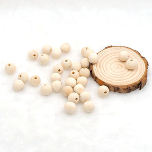 ลูกปัดเมเปิ้ลธรรมชาติขนาด 12 มม. มีสินค้าในสต็อก สำหรับทำสร้อยคอเด็ก DIY อุปกรณ์เสริมลูกปัดไม้ - Product Image 2