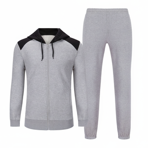 Ensemble 2 pièces de survêtements pour hommes personnalisés Ensemble sweat à capuche décontracté et pantalon de jogging pour l'entraînement de gym Survêtement Slim Fit pour hommes - Product Image 1