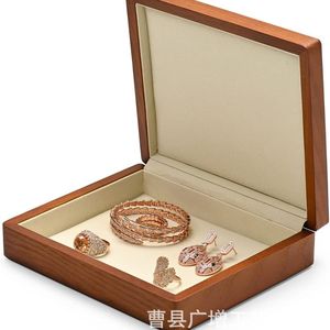 Wooden Jewelry <b>Box</b> Solid Wood Rectangle Ring Earring Storage <b>Box</b> <b>Large</b> Capacity Ornament <b>Box</b> For Wedding <b>Gift</b> - Product Image 2