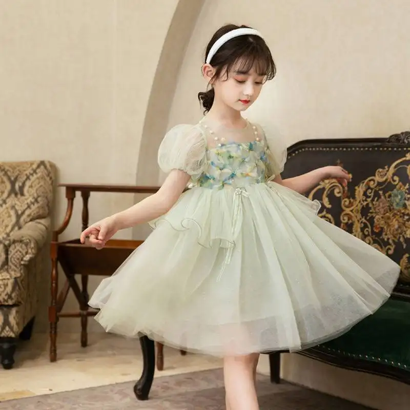 New Girls' Summer Children's Super Fairy Mesh Princess Dress Flower Girls' Dresses