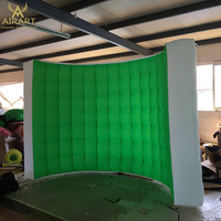 Mur de cabine photo gonflable de toile de fond géante avec lumière LED pour la décoration de fête z08