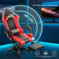 Chaises de jeu ergonomiques modernes personnalisées par le fabricant, best-seller, en cuir PU, style course, chaise de jeu extensible, compatible PS5