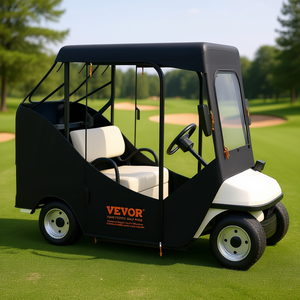 Cubierta para Carro de Golf Eléctrico Vevor, 58x36x58 Pulgadas, 4 Lados con Ventanas Transparentes, Negra, para 2 Pasajeros - Product Image 2