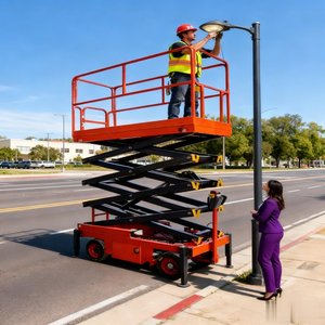 Plataforma Elevadora de Tijera Eléctrica Metálica de 3m-12m, Elevador de Construcción Nuevo para Uso en Exteriores en Hoteles y Plantas de Manufactura - Product Image 5