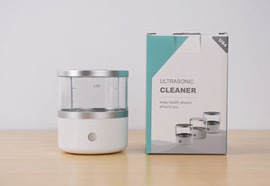 Nettoyeur à ultrasons multifonctionnel pour usage domestique et extérieur, corps cylindrique transparent, 45 kHz, alimenté pour les appareils dentaires et les gouttières. - Product Image 4