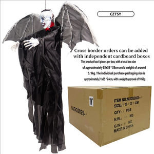 Décoration d'Halloween effrayante : chauve-souris, vampire, fantôme suspendus avec lumière et son activés par le mouvement pour une maison hantée sinistre - Product Image 5