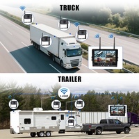 Moniteur LCD sans fil 7 pouces pour bus avec système de surveillance du conducteur à 360° et caméra de recul pour camion