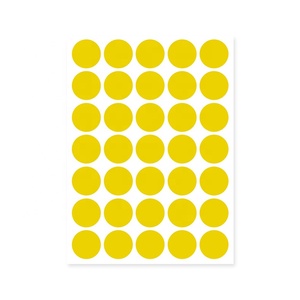 A5 étiquettes en papier adhésives rondes vierges autocollants à points de codage couleur <span class=keywords><strong>repositionnables</strong></span> amovibles pour l'organisation du bureau fournitures scolaires - Product Image 1