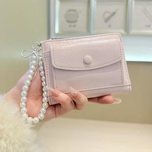 Wholesale <b>ID</b> Card <b>Holder</b> Multi-Functional Solid Color Ladies zero Wallet PU Leather Women Coin Purse - Product Image 4
