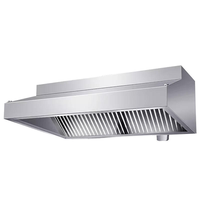 Hotte de cuisine professionnelle en acier inoxydable SS304 avec filtre à déflecteur pour hôtels