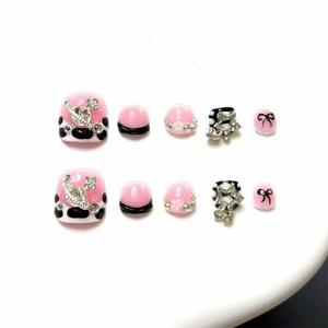 Luxury Acrylic Press On Nails Press on Toenails Handmade Duck Nails Thickened False Nails 3D Reusable False Nails - Product Image 4