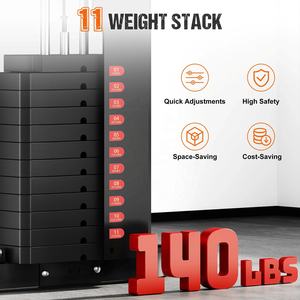 VIGFIT Équipement de musculation professionnel, machine de gym <span class=keywords><strong>à</strong></span> domicile, blocs de poids pour machine d'exercice, plateaux de poids pour Smith Machine - Product Image 2