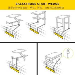 Blocco di Partenza Standard per Nuoto a <span class=keywords><strong>Dorso</strong></span>, Cintura Ausiliaria per Competizioni in Piscina - Product Image 6