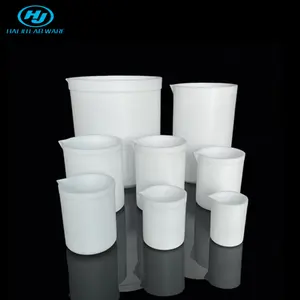 HAIJU LAB Factory Directly 30ml~100L Chemical Corrosion Resistance PTFE/F4 Beaker With or Without Lid