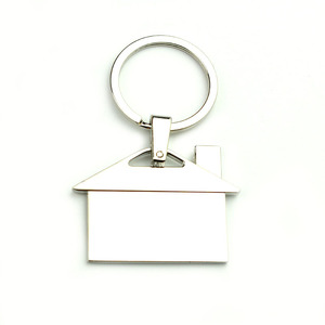 Llavero Metálico con Forma de Casa y Logotipo Personalizado, para Agentes Inmobiliarios y Prestadores de Hipotecas - Product Image 4