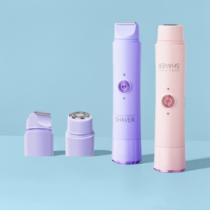 Kit d'épilation 2 en 1 pour femmes, rasoir électrique étanche, épilateur pour poils pubiens, indicé <span class=keywords><strong>par</strong></span> LED, prise USB, lavable - Product Image 1