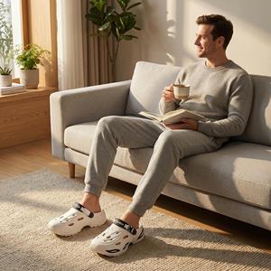 Sabots fermés pour hommes Yearning en EVA à plateforme et perforations – Imperméables, respirants, légers, séchage rapide, antidérapants, écologiques - Product Image 5