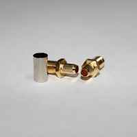 Connecteur coaxial RF SMA-C-KY3, entièrement en cuivre plaqué or, connecteur femelle SMA droit, assemblage de câble à sertir RG58