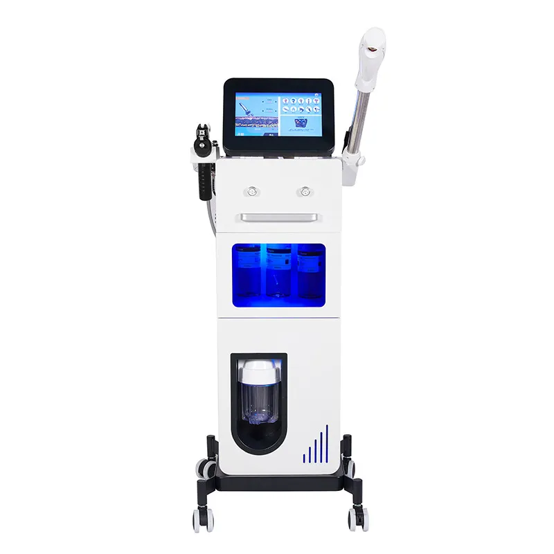 Máquina facial de dermoabrasão hidratante para limpeza de pele, biopolar RF, diamante, hidrodermoabrasão, 2024