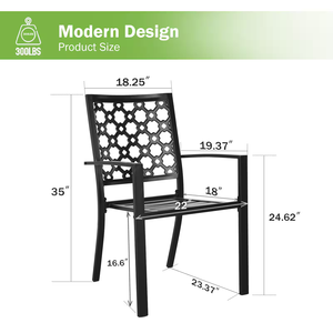 Ensemble de chaises de bistrot en fonte métallique imperméable à l'eau pour le jardin Mobilier de chaise de jardin Table de luxe moderne pour l'extérieur - Product Image 5
