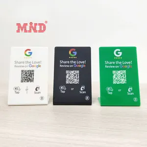 منصة عرض nfc من الأكريليك بميزة الرمز السريع وبطاقة قائمة nfc منصة طاولة عرض nfc من مراجعة google