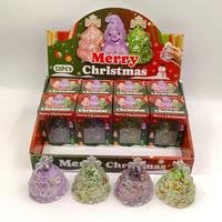 12 pièces/boîte Jouets Squishy de Noël en Maltose à Remontée Lente, Paillettes et Sequins, Motifs Bonhomme de Neige et Sapin de Noël, Cadeaux de Fête de Noël