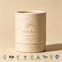 Caja de Embalaje de Tubo de Papel Kraft Ecológica Personalizada de Cualquier Tamaño con Tapa para Perfume, Cosméticos, Velas, Té, Café, Regalos