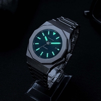 Montres automatiques de luxe pour hommes en acier inoxydable 316L super lumineuses étanches personnalisées 100M de haute qualité