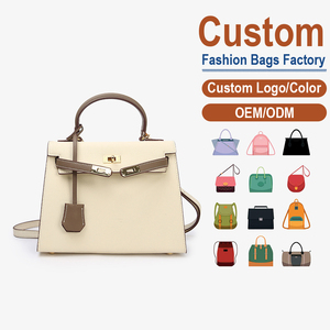 Sac en cuir Epsom bicolore de 25 cm, personnalisable OEM/ODM, sac à bandoulière de luxe pour femmes - Product Image 1