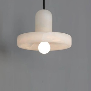 Lámpara Colgante de Alabastro Blanco de Estilo Minimalista, Luminaria Interior <span class=keywords><strong>para</strong></span> Dormitorio, Sala de Estar, Comedor - Product Image 2